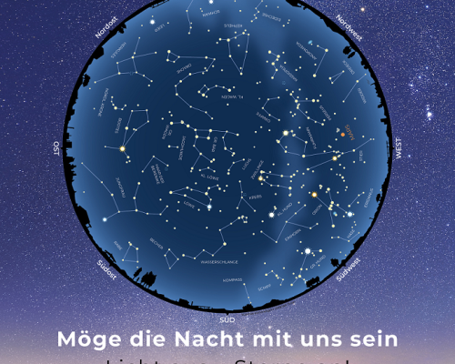 Das Plakat zum Astronomietag 2019 weist eindrücklich auf das akute Problem der Lichtverschmutzung hin