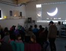 Astronomietage 2015: Auch die Grundschule Dieterskirchen besucht die Sternwarte zur Beobachtung der partiellen Sonnenfinsternis