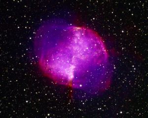 ... und das zweite Bild: M27, der Hantelnebel, in den Farben der Hawaiipalette