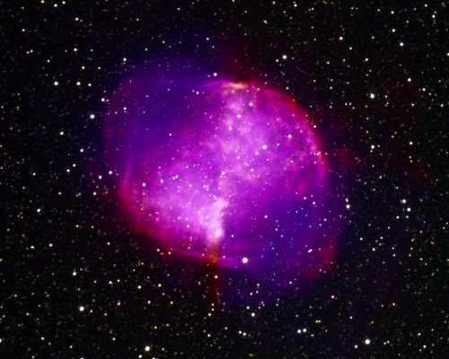 ... und das zweite Bild: M27, der Hantelnebel, in den Farben der Hawaiipalette ... und das zweite Bild: M27, der Hantelnebel, in den Farben der Hawaiipalette
