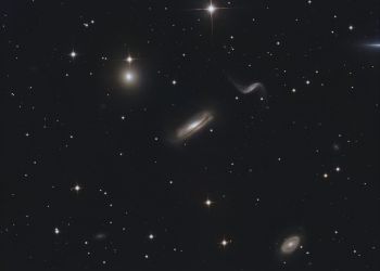 Hickson 44   Etwa 60 Mi. Lichtjahre entfernt, im Sternbild L&ouml;we, befindet sich diese wundervolle Galaxiengruppe.