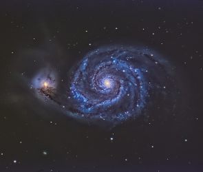 M51 in etwas anderer Farbgebung