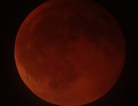Der verfinsterte Mond um 20:41 Uhr