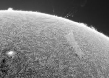 Der Osten der Sonne fotografiert mit dem Lunt LS230 der Sternenfreunde Dieterskirchen