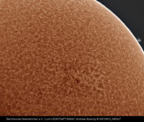 Die Sonne am 15. August 2021